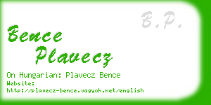 bence plavecz business card